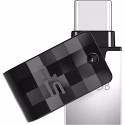 Silicon Power Mobile C31, 64 Go, USB Type-A / USB Type-C, 3.2 Gen 1 (3.1 Gen 1), Pivotant, 3,3 g, Noir, Argent