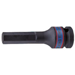 King Tony - Douille de impact hexagonale 9 mm 1/2' 80 mm pour outils à chocs pneumatiques ou électriques de, acier robuste, haute durabilité