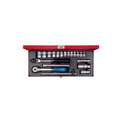 Coffret de douilles 3/8 6 pans 20 pièces de 6 à 22mm - King Tony