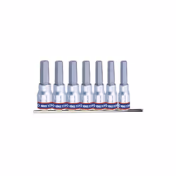 KING TONY - Jeu de douilles tournevis 6pans 1/4" sur rail - 7 pièces Caractéristiques principales de ce produit : Douilles to ...