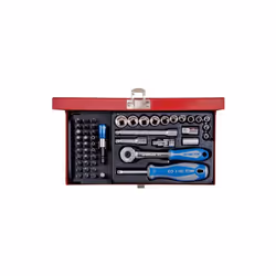KING TONY - Coffret 1/4 51 pièces douilles et embouts Caractéristiques principales de ce produit : Embouts tournevis 1/4. Cli ...