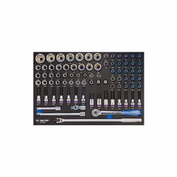 KING TONY - Module mousse + PP 84 pièces douilles 1/2" et accessoires Caractéristiques principales de ce produit : (560 x 375 ...