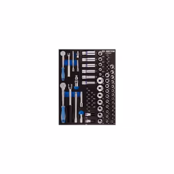 KING TONY - Module mousse + PP 70 pièces douilles 1/4 & 3/8 et accessoires Caractéristiques principales de ce produit : #9 (2 ...