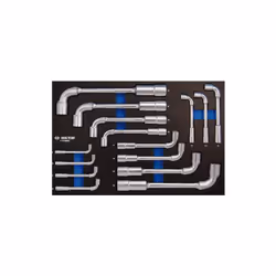 KING TONY - Module mousse + PP 15 Clés à pipe 8-32mm Caractéristiques principales de ce produit : (560 x 375 mm). Contenu: Cl ...