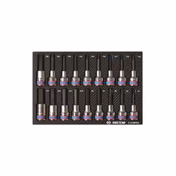 KING TONY - Module mousse + PP 18 pièces douilles 1/2 Torx--6 pans Mâles Caractéristiques principales de ce produit : (187 x  ...