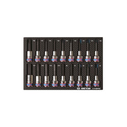 Module mousse + pp 18 pièces douilles 1/2 Torx--6 pans Mâles - King Tony