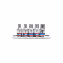 KING TONY - Jeu de douilles 1/4 TORX® sur rail - 5 pièces Caractéristiques principales de ce produit : Douille Torx®. Contenu ...