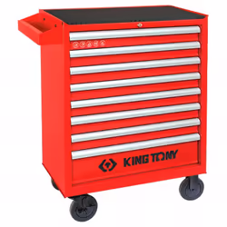 Tiroirs sur glissières à billes. 4 roues dont 2 directrices avec freins sur roulement à billes. Fermeture centralisée par clé ...