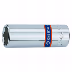 DIN 3124. Métrique. Chrome Vanadium, finition chromée polie. Dimension : 12 mm, D1 : 16.8 mm, D2 : 16.8 mm, L. : 50 mm, l. :  ...