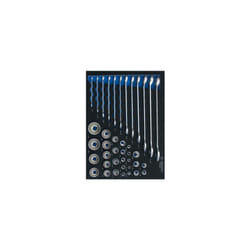 Module mousse + pp douilles et clés mixtes en pouces 1/2+1/4 40 pcs - King Tony