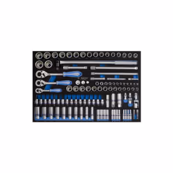 KING TONY - Module mousse + PP douilles et accessoires 1/2 3/8 1/4 - 103 pcs Caractéristiques principales de ce produit : Pla ...