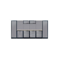King Tony - Mobilier d'atelier complet (noir/gris/bois) - 19 pièces