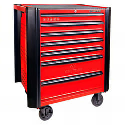 Servante d'atelier vide bumper Rouge - 7 tiroirs - 820 x 475 x 940 mm