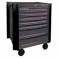 2 poignées de transport (1 de chaque côté). Livrée avec 1 bac de rangement latéral. Poids de charge des tiroirs : 25 Kg (peti ...