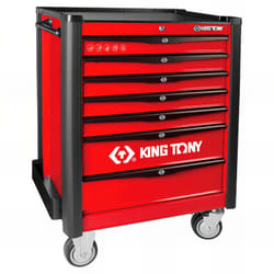Servante d'atelier vide bumper+ Rouge - 7 tiroirs - 735 x 485 x 1 035 mm