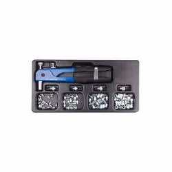 KING TONY - Coffret pince à riveter manuelle - 85 pièces Caractéristiques principales de ce produit : 80 rivets d'insert en f ...