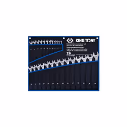 KING TONY - Trousse de 26 clés mixtes légères 6 à 32mm Caractéristiques principales de ce produit : Trousse en polyester. Fou ...
