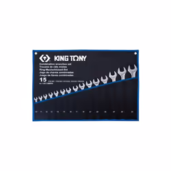 KING TONY - Trousse de 15 clés mixtes légères 10-17:19-21-22-24-27-30-32mm Caractéristiques principales de ce produit : Trous ...