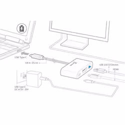 j5create JCA379 adaptateur graphique USB 3840 x 2160 pixels Blanc