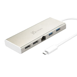 j5create JCD381-N USB Type-C™ Double HDMI Mini Dock-Ethernet / HUB USB 3.1 / PD2.0