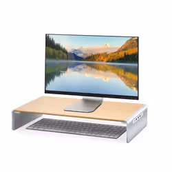 j5create JCT425-N Support de Moniteur en Bois avec Station d’ Accueil