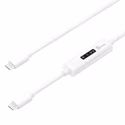 j5create JUCP14-N USB-C™ 2.0 vers USB-C™ Câble avec capteur de puissance dynamique OLED