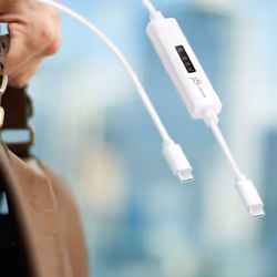 j5create JUCP14-N USB-C™ 2.0 vers USB-C™ Câble avec capteur de puissance dynamique OLED - Vue supplémentaire 7