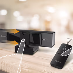 j5create JVCU435-N Webcam USB™ 4K Ultra HD avec télécommande de zoom numérique 5x - Vue supplémentaire 8