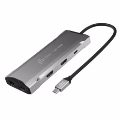 j5create JCD397-N Mini Dock USB-C® Multi-Moniteurs 4K60 Elite, Avec fil, USB 3.2 Gen 1 (3.1 Gen 1) Type-C, 100 W, 1.4a, 10,10 ...