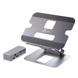 j5create JTS427-N Support pour Ordinateur Multi-Angle avec Dock et Double 4K