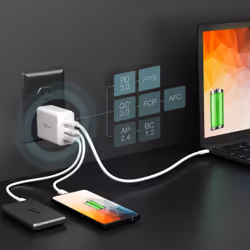 j5create JUP3365F-FN Chargeur 65W GaN USB-C® 3 ports - UK - Vue supplémentaire 6