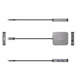 j5create JCD3191-N station d'accueil Avec fil USB 3.2 Gen 2 (3.1 Gen 2) Type-C Gris - Vue supplémentaire 3
