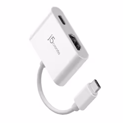 j5create JCA152-N câble vidéo et adaptateur 0,82 m USB Type-C HDMI + USB Type-C Blanc