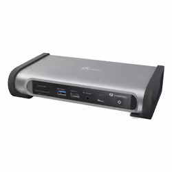 j5create JTD568, Avec fil, Thunderbolt 4, 98 W, 3,5 mm, 10,100,1000,2500 Mbit/s, Gris