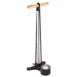 Lezyne Sport Floor Drive, Pompe à pied, Vélo, Argent, Poignée en T, 15 bar, Acier