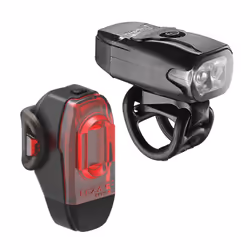 Lezyne LED KTV DRIVE PAIR, Feu arrière + feu avant (set), Noir, IPX7, LED, Jour, Nuit, Feu clignotant, Feu continu