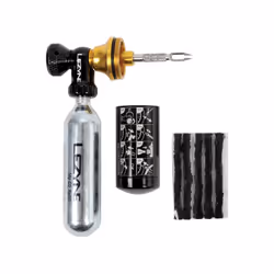 Lezyne Tubeless CO2 Blaster, Kit de réparation, Pneu tubeless, Noir, Or, 63 g, 5 pièce(s)