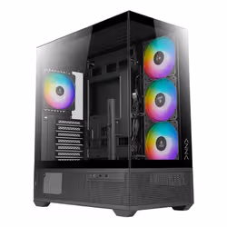 Azza Tiara, Midi Tower, PC, Noir, ATX, ITX, micro ATX, Acier, Verre trempé, 17 cm