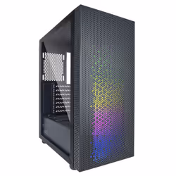 Azza Celesta, Midi Tower, PC, Noir, ATX, EATX, micro ATX, Mini-ITX, Acier, Verre trempé, Multicolore