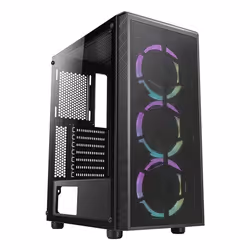Azza Prime, Midi Tower, PC, Noir, ATX, ITX, micro ATX, Acier, Verre trempé, 15,5 cm