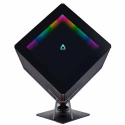 Azza Regis, Cube, PC, Noir, Or, Gris, ATX, micro ATX, Mini-ITX, Aluminium, Verre trempé, Multicolore