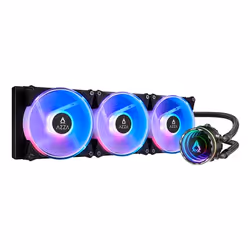 Azza BLIZZARD SP 360, Refroidisseur de liquide tout-en-un, 12 cm, 700 tr/min, 2200 tr/min, Noir
