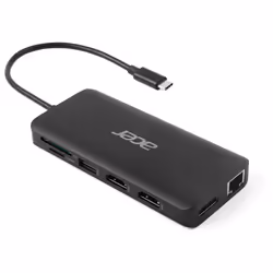 Acer USB Type-C Dongle 12-in-1 Black Avec fil USB 3.2 Gen 1 (3.1 Gen 1) Type-C Noir - Vue supplémentaire 2