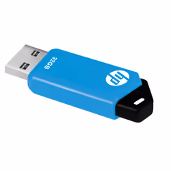 HP v150w lecteur USB flash 32 Go USB Type-A 2.0 Noir, Bleu