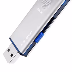 HP x730w lecteur USB flash 128 Go USB Type-A 3.2 Gen 1 (3.1 Gen 1) Bleu, Acier inoxydable