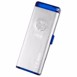HP x730w lecteur USB flash 128 Go USB Type-A 3.2 Gen 1 (3.1 Gen 1) Bleu, Acier inoxydable