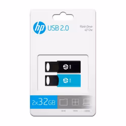 PNY v212w, 32 Go, USB Type-A, 2.0, 14 Mo/s, Slide, Noir, Bleu