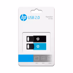 HP v212w, 64 Go, USB Type-A, 2.0, 14 Mo/s, Housse, Noir, Bleu
