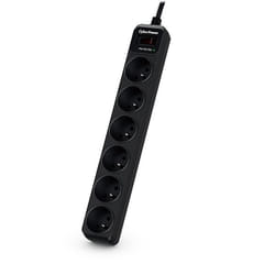 CyberPower Tracer III B0620SC0-FR protection surtension Noir 6 sortie(s) CA 200 - 250 V 1,8 m
