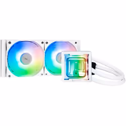 Watercooling CPU - BITFENIX Cube AIO 240 (blanc) - 2x120mm - Compatible Intel LGA 1700/1200/115x et AMD AM5/AM4